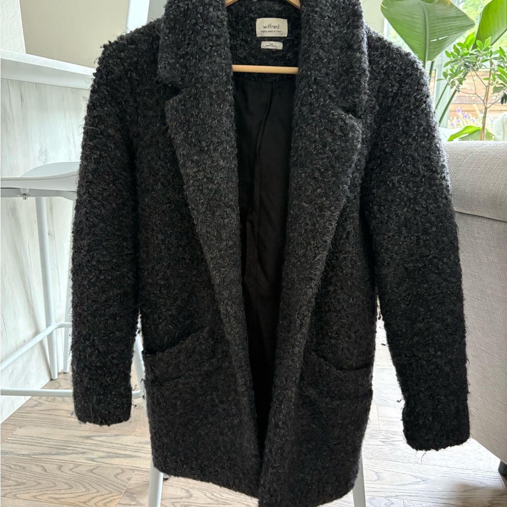 Wilfred Charcoal Teddy Jacket